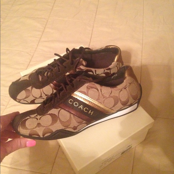 Coach Shoes - Coach tan and brown sneakers
